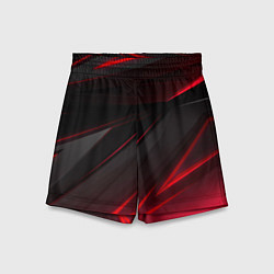 Шорты детские Красно-черный фон, цвет: 3D-принт