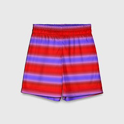 Шорты детские Striped pattern мягкие размытые полосы красные фио, цвет: 3D-принт