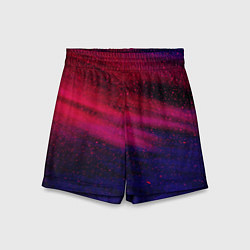 Шорты детские Неоновая пыль - Красный, цвет: 3D-принт