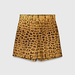 Шорты детские Крокодиловая кожа - окрас, цвет: 3D-принт
