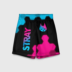 Шорты детские Stray: Neon Gradient, цвет: 3D-принт