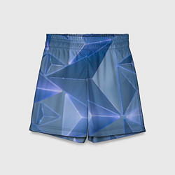 Шорты детские Неоновая киберпанк броня - Синий, цвет: 3D-принт
