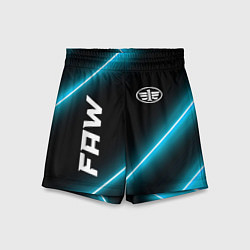 Шорты детские FAW неоновые лампы, цвет: 3D-принт