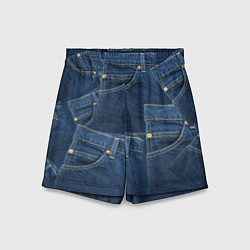 Шорты детские Джинсовка jeans, цвет: 3D-принт