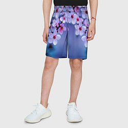 Шорты детские Цветы дерева Черри Блоссом, цвет: 3D-принт — фото 2