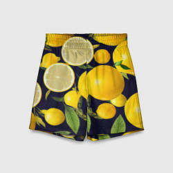 Шорты детские Лимонные дольки, цвет: 3D-принт
