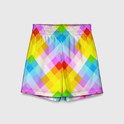 Детские шорты Узор из разноцветных ромбов