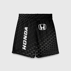 Шорты детские Honda карбоновый фон, цвет: 3D-принт