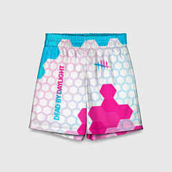 Детские шорты Dead by Daylight neon gradient style: надпись, сим