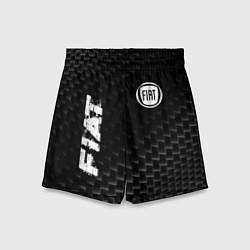 Шорты детские Fiat карбоновый фон, цвет: 3D-принт