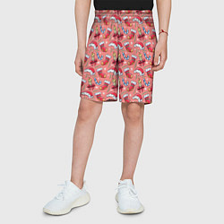Шорты детские Christmas pattern, цвет: 3D-принт — фото 2