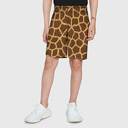 Шорты детские Текстура жирафа, цвет: 3D-принт — фото 2