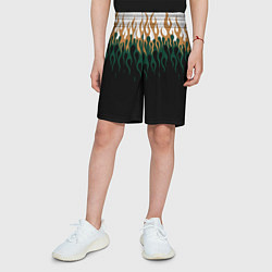 Шорты детские Ледяное пламя инверсия, цвет: 3D-принт — фото 2