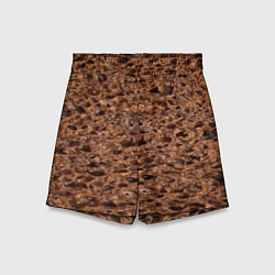 Шорты детские Мякиш черного хлеба, цвет: 3D-принт