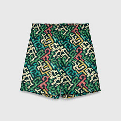 Шорты детские Граффити абстрактные фигуры, цвет: 3D-принт