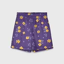 Шорты детские Милые цветочки, цвет: 3D-принт