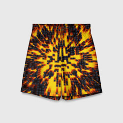 Шорты детские Неоновый взрыв - яркое свечение, цвет: 3D-принт