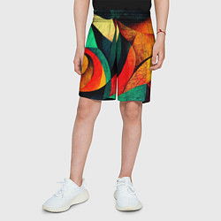Шорты детские Текстурированная цветная абстракция, цвет: 3D-принт — фото 2