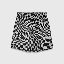 Шорты детские Пластика шахматной доски, цвет: 3D-принт