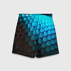 Детские шорты Abstraction neon blue