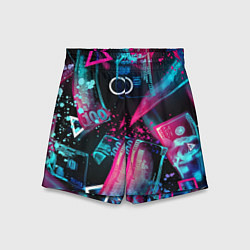Шорты детские Neon money, цвет: 3D-принт