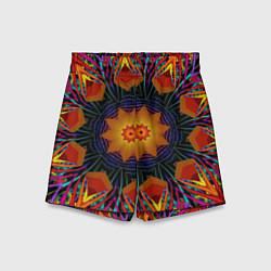 Шорты детские Орнамент яркий Мандала, цвет: 3D-принт