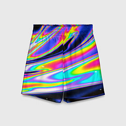 Шорты детские Жидкость радужные разводы, цвет: 3D-принт