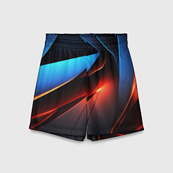 Шорты детские Красно-синие элементы, цвет: 3D-принт