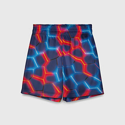 Детские шорты Красный и синий неон