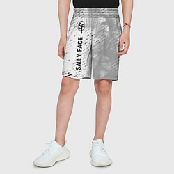 Шорты детские Sally Face glitch на светлом фоне: по-вертикали, цвет: 3D-принт — фото 2