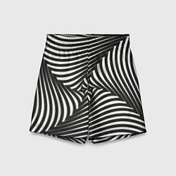 Шорты детские Оптическая иллюзия водоворот, цвет: 3D-принт