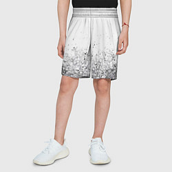 Шорты детские Абстрактный геометрический фон с трещинами и брызг, цвет: 3D-принт — фото 2