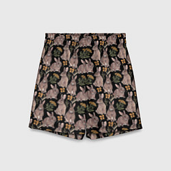 Шорты детские Зайцы и пижма, цвет: 3D-принт