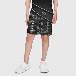Шорты детские Infiniti - черный металл, цвет: 3D-принт — фото 2