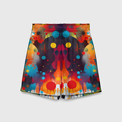 Шорты детские Mirrow colorful blots - abstraction - vogue, цвет: 3D-принт