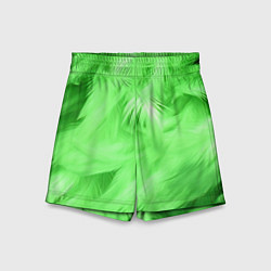 Шорты детские Зеленые абстрактные листья, цвет: 3D-принт