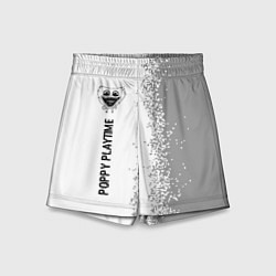Шорты детские Poppy Playtime glitch на светлом фоне: по-вертикал, цвет: 3D-принт