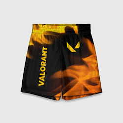 Шорты детские Valorant - gold gradient вертикально, цвет: 3D-принт