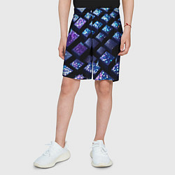 Шорты детские Цветные объёмные кубики - нейросеть, цвет: 3D-принт — фото 2