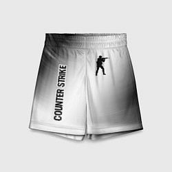 Шорты детские Counter Strike glitch на светлом фоне вертикально, цвет: 3D-принт