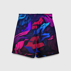 Детские шорты Синие и фиолетовые яркие краски