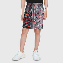 Шорты детские Адский доспех в царапинах, цвет: 3D-принт — фото 2
