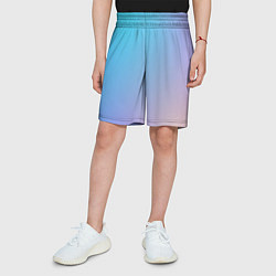 Шорты детские Мягкий разноцветный градиент, цвет: 3D-принт — фото 2