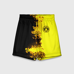 Шорты детские Borussia fc sport краски, цвет: 3D-принт
