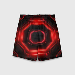 Детские шорты Nvidia style black and red neon