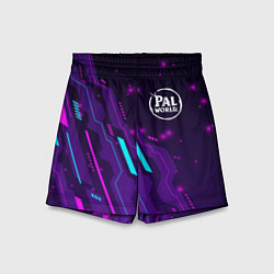 Шорты детские Palworld neon gaming, цвет: 3D-принт