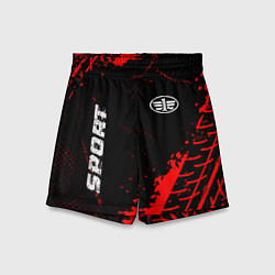 Шорты детские FAW red sport tires, цвет: 3D-принт