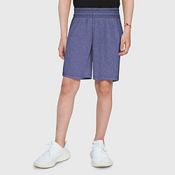 Шорты детские Сиреневый однотонный пятнистый, цвет: 3D-принт — фото 2