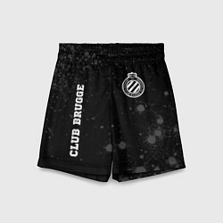 Шорты детские Club Brugge sport на темном фоне вертикально, цвет: 3D-принт