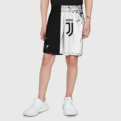 Шорты детские Juventus краски текстура спорт, цвет: 3D-принт — фото 2